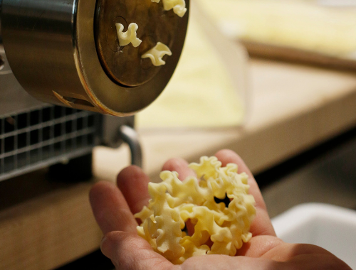 A chef making fresh pasta